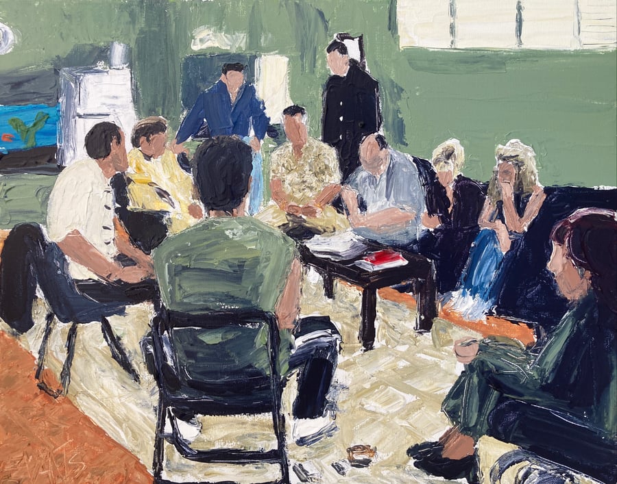 Image of Christopher’s intervention (original on canvas)