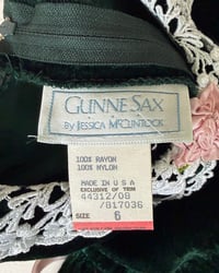 Image 5 of Vintage Gunne Sax Velvet Dress-6