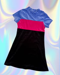 Image 1 of Vintage Velvet Mock Neck Mini Dress-10