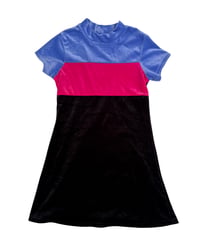 Image 2 of Vintage Velvet Mock Neck Mini Dress-10