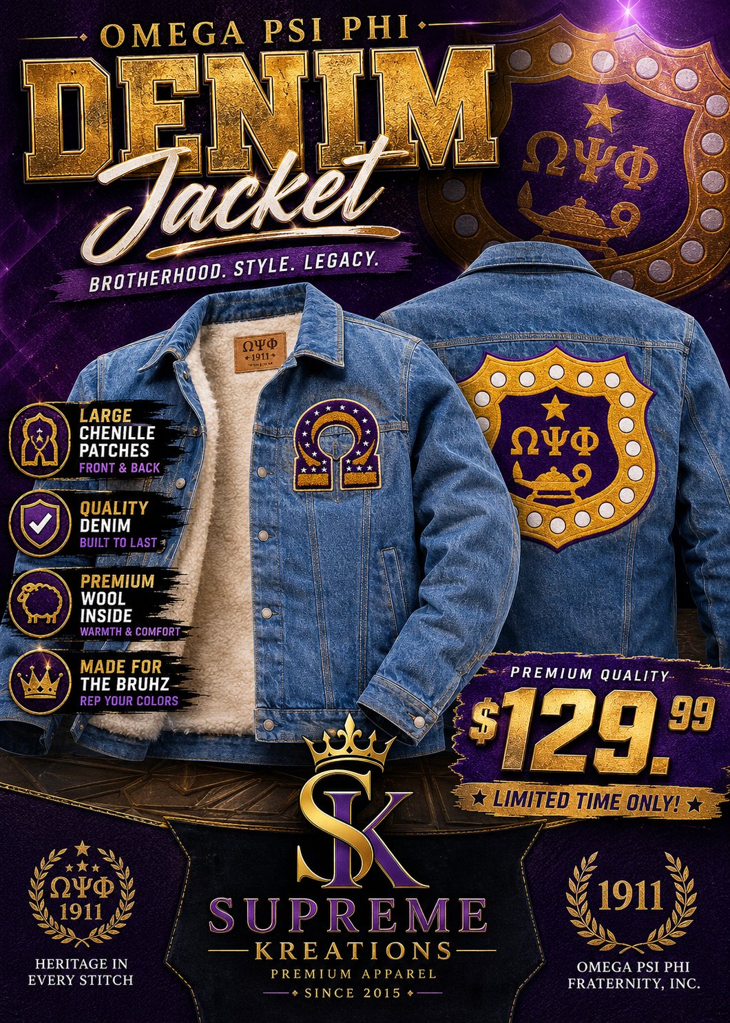 Omega Denim  Chenille Jacket