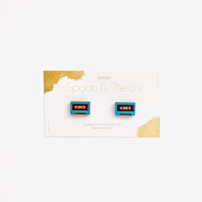 Summer Mixtape Side B - Cassette Tape Studs 