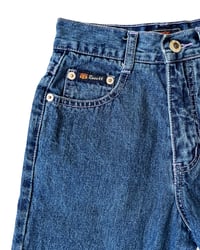 Image 4 of Vintage Rt.66 Embroidered Denim Capris-8