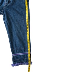 Image 9 of Vintage Rt.66 Embroidered Denim Capris-8