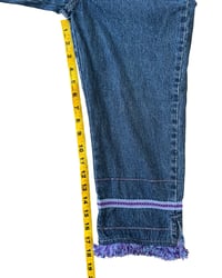 Image 10 of Vintage Rt.66 Embroidered Denim Capris-8