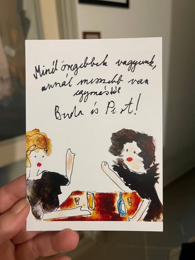 Image of Anyádrajzol: Minél öregebbek vagyunk annál messzebb - PRINT - 10x14,5cm