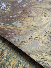 Image 3 of Copper Nonpareil with swirl on brown // 4 sheets available 
