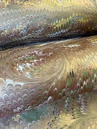 Image 4 of Copper Nonpareil with swirl on brown // 4 sheets available 