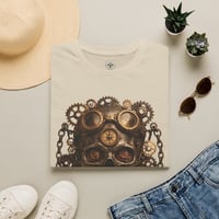 Image 2 of Steampunk Skull T‑Shirt — Vintage Gear Goggles Graphic Tee