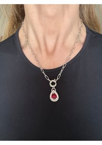 Image 2 of Lab ruby necklace