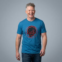 Image 1 of Skull Emblem T-Shirt — Red Halo Gothic Graphic Tee