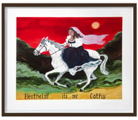 Image 1 of Dark Oak Stain and Wax Frame Frankie Thorp 'Heathcliff it's me Cathy' (Frame Only)