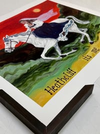 Image 2 of Dark Oak Stain and Wax Frame Frankie Thorp 'Heathcliff it's me Cathy' (Frame Only)