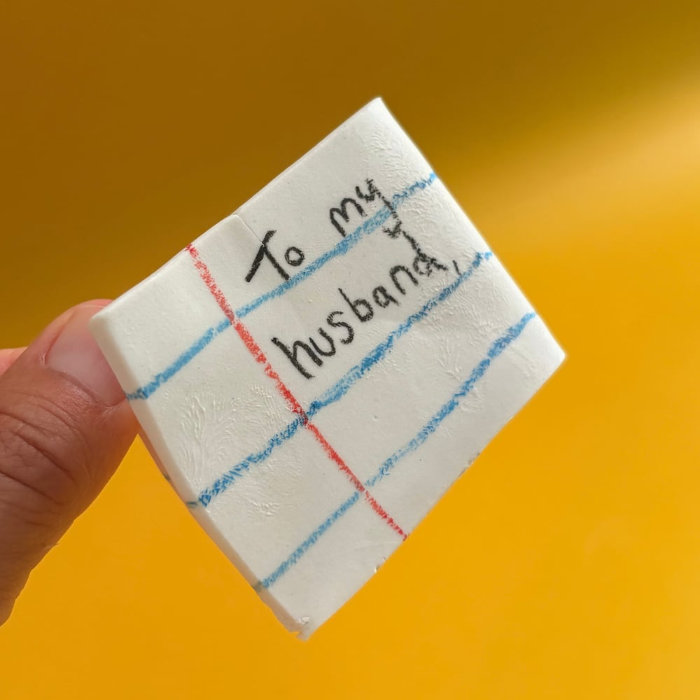 Image of Husband folded note 