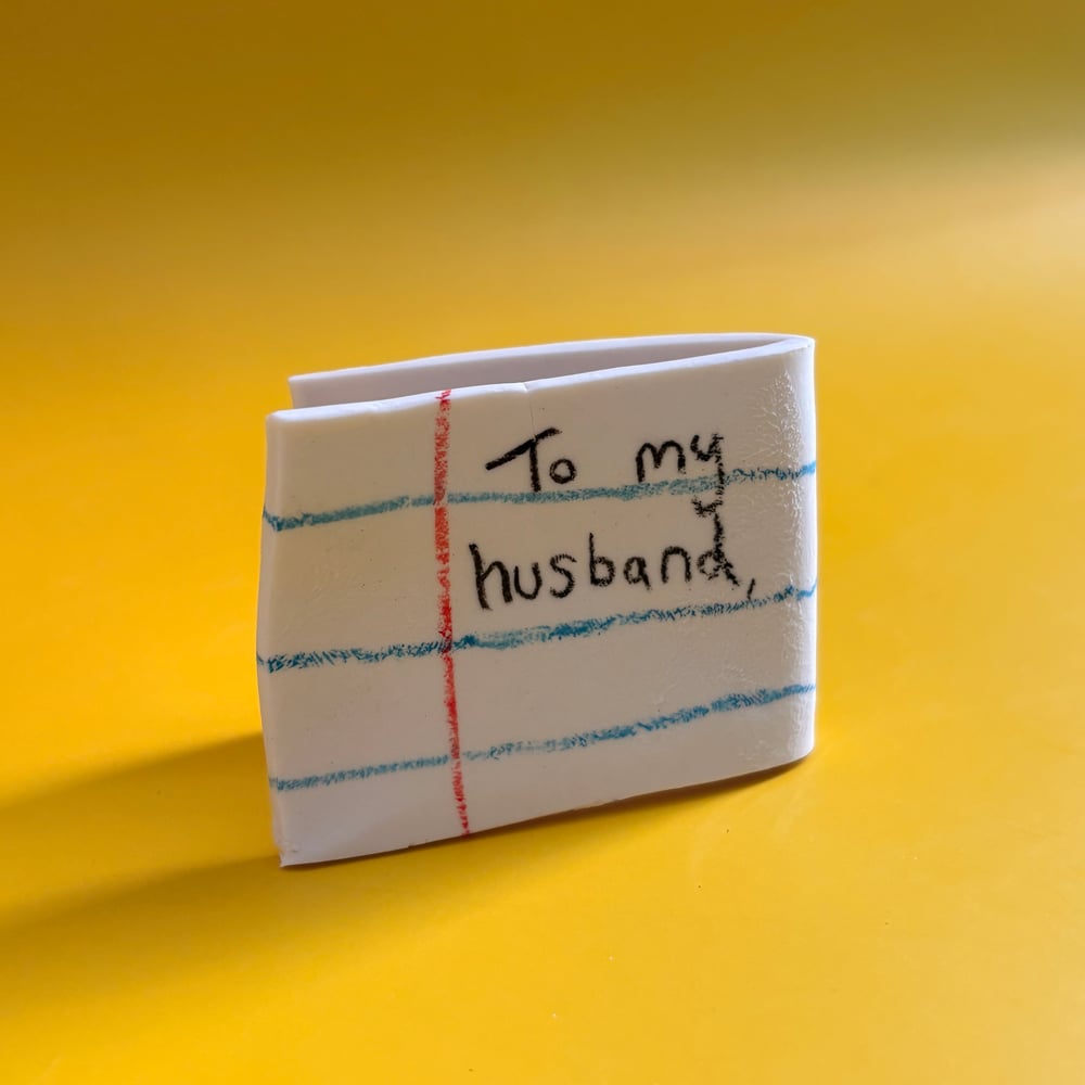 Image of Husband folded note 