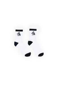 BLACK MONOGRAM LOGO SOCKS