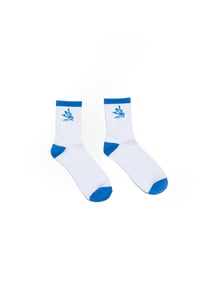 BLUE MONOGRAM LOGO SOCKS