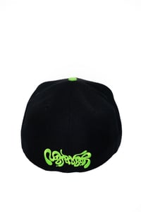 Image 2 of BLACK / LIME MONOGRAM LOGO FITTED