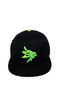 Image 1 of BLACK / LIME MONOGRAM LOGO FITTED
