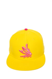 Image 1 of YELLOW / PINK MONOGRAM LOGO FITTED