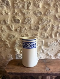 Image 1 of Pichet ou vase ancien KG Luneville en terre de fer - Vaisselle brocante 