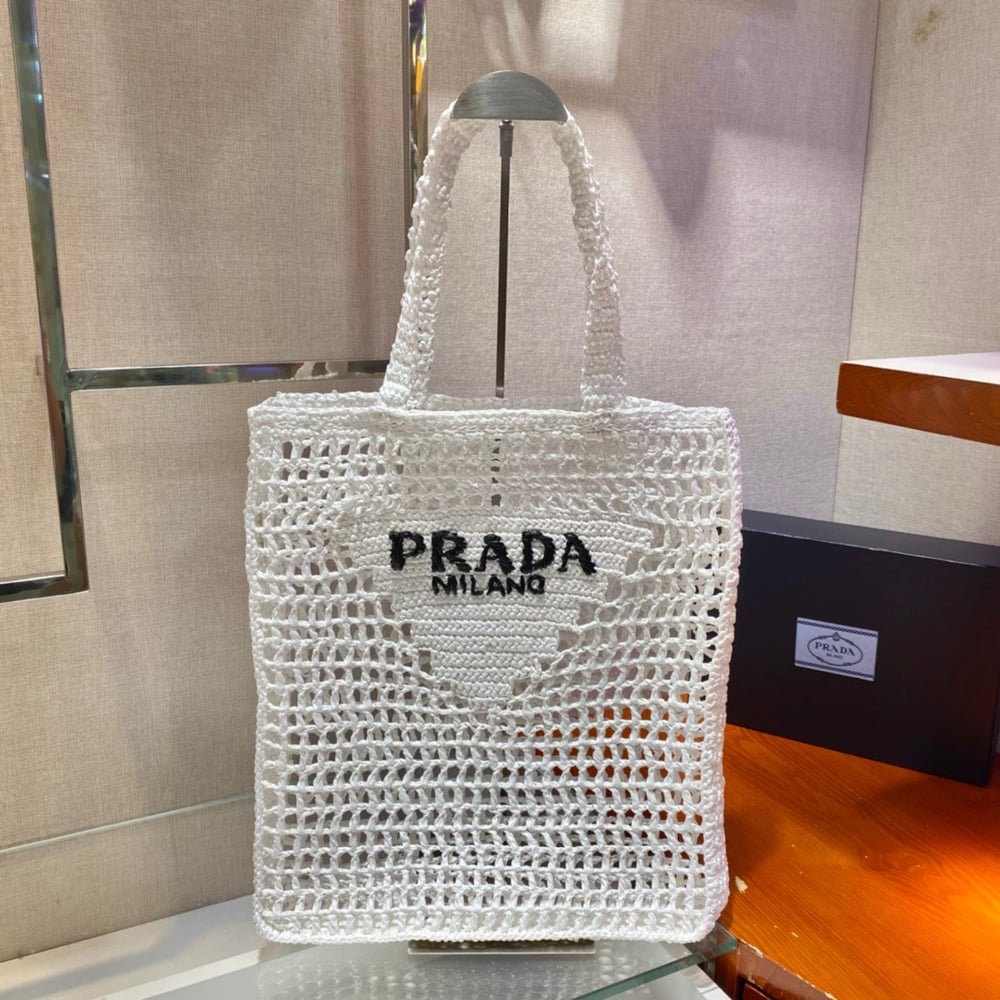 Pràdä Straw Beach Bag