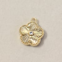Image 2 of Gold Flower Charm 