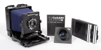 Image 1 of Toyo 45CF 4X5 Ultralight Camera w/ 150mm + 90mm MC Lenses + Holders + FILM #2857