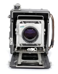 Image 2 of Graflex Speed Graphic 4X5 Camera + Leitz Elmaron 150mm F2.8 lens + holders +film #2862
