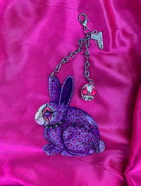 Image 1 of Purple Squeakcore Bunny bag charm chain