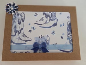Image of Blue Boots, Bows, and Blooms 