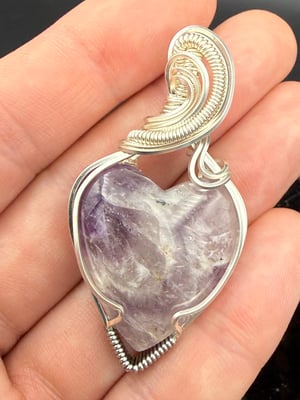 Chevron Amethyst Heart (cut by me)