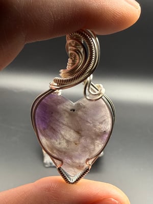 Chevron Amethyst Heart (cut by me)