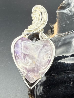 Chevron Amethyst Heart (cut by me)