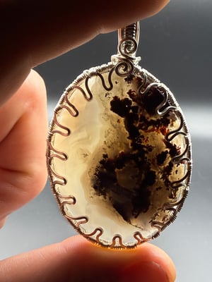 Red Moss Agate Statement Pendant (cut by me)