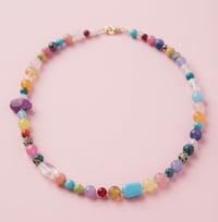 Image 3 of Mixed colour stone necklace 