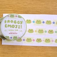 Image 2 of Froggy Emoji Washi Tape
