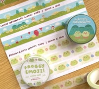 Image 3 of Froggy Emoji Washi Tape