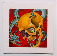 Skull/dragon mini painting