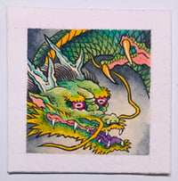 Green Dragon mini painting