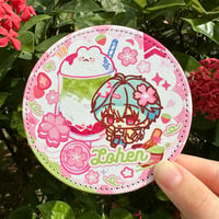 Image 5 of Sakura Strawberry Matcha Lohen Coaster 🍵🍓🌸