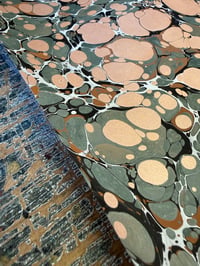 Image 2 of One-of-a-kind hand marbled paper  - 'Mottled' 