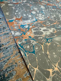 Image 3 of One-of-a-kind hand marbled paper  - 'Cobble'