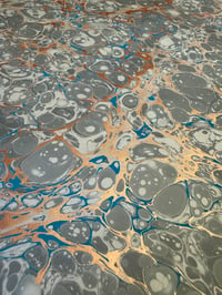 Image 4 of One-of-a-kind hand marbled paper  - 'Cobble'
