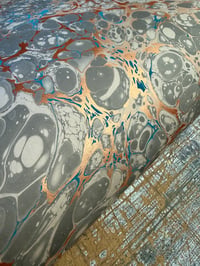 Image 2 of One-of-a-kind hand marbled paper  - 'Cobble'