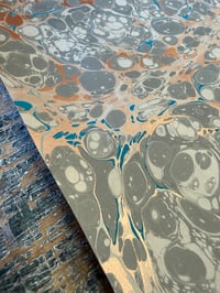 Image 5 of One-of-a-kind hand marbled paper  - 'Cobble'