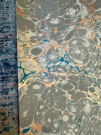 Image 6 of One-of-a-kind hand marbled paper  - 'Cobble'