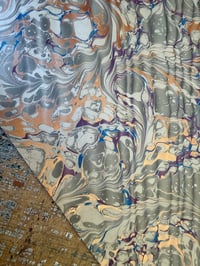 Image 4 of One-of-a-kind hand marbled paper  - 'Stone Ripple'
