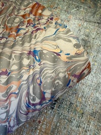 Image 7 of One-of-a-kind hand marbled paper  - 'Stone Ripple'