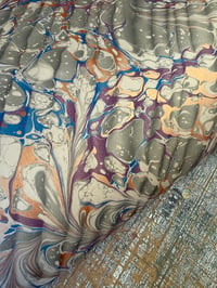 Image 1 of One-of-a-kind hand marbled paper  - 'Stone Ripple'